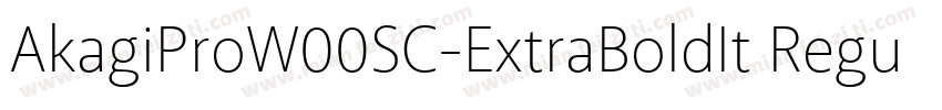 AkagiProW00SC-ExtraBoldIt Regular字体转换